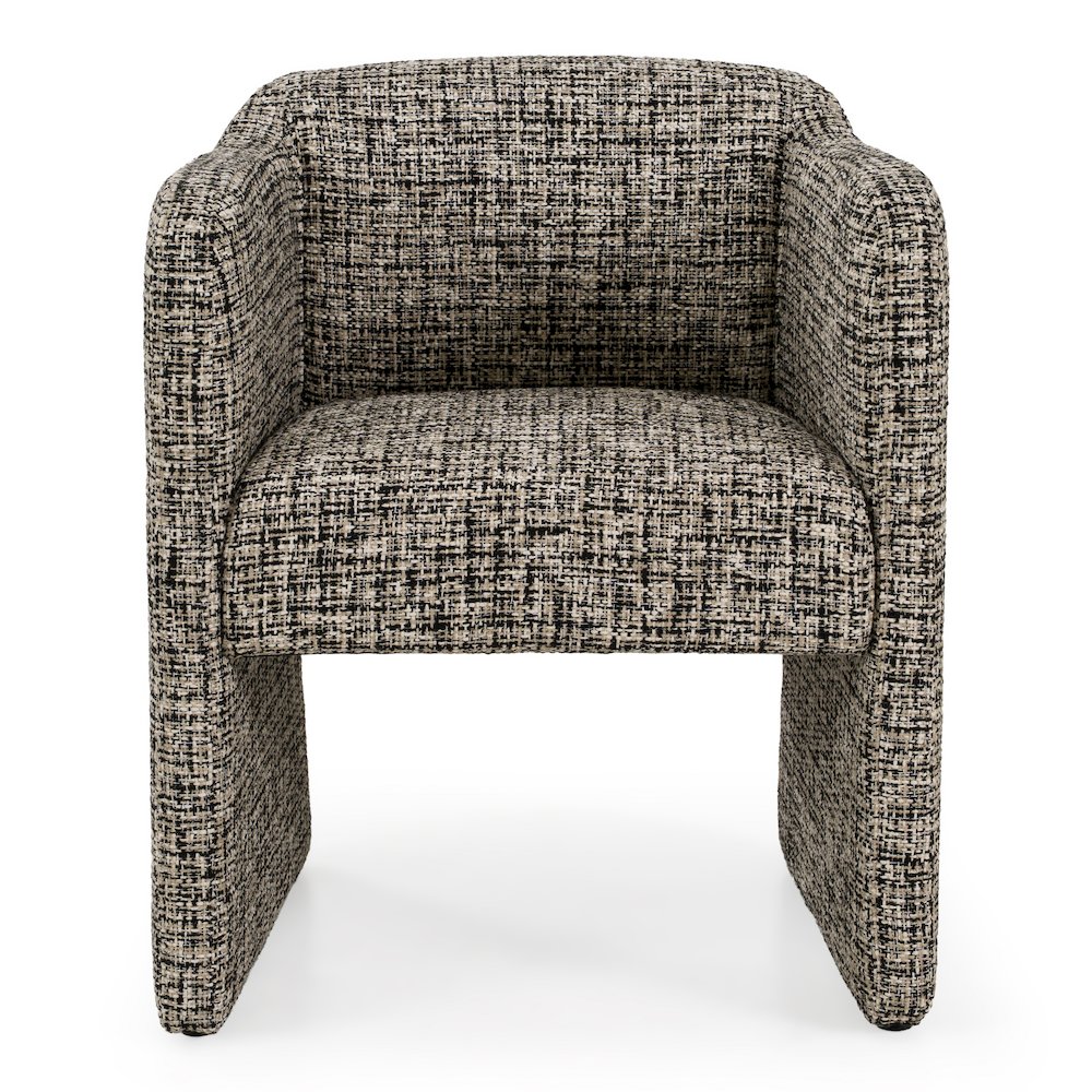 Oldford - Modern Beige + Black Fabric Dining Chair