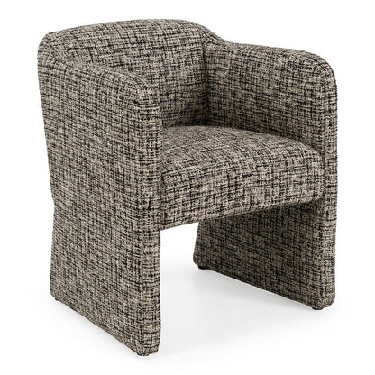 Oldford - Modern Beige + Black Fabric Dining Chair