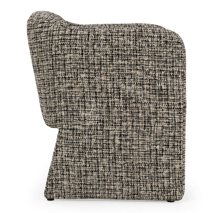 Oldford - Modern Beige + Black Fabric Dining Chair