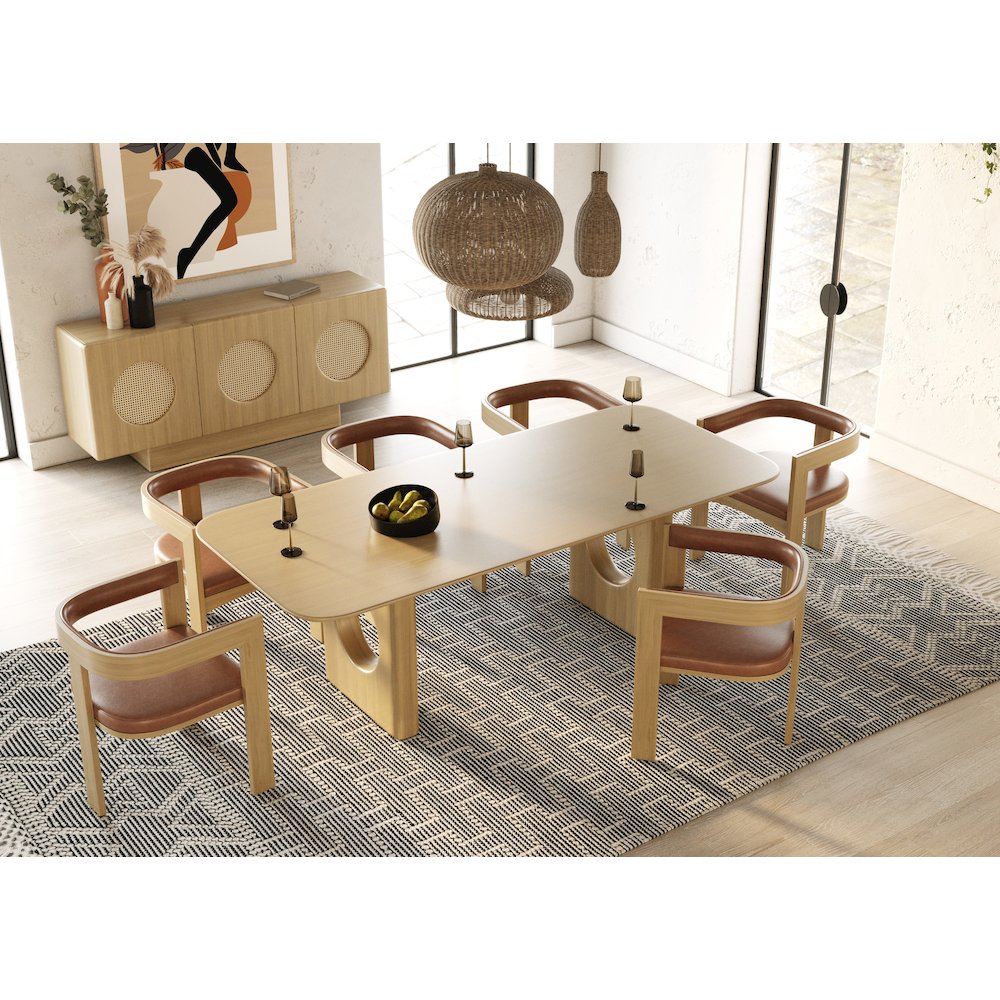 Nova Domus Oshana - Modern White Oak Dining Table