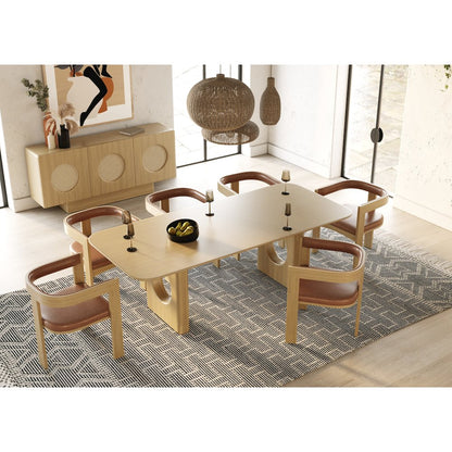 Nova Domus Oshana - Modern White Oak Dining Table
