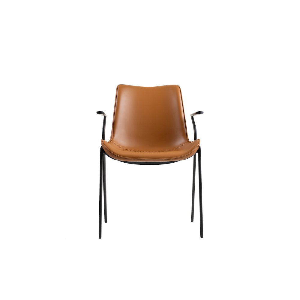 Modrest Osprey - Modern Camel Vegan Leather Dining Chair (Set of 2)