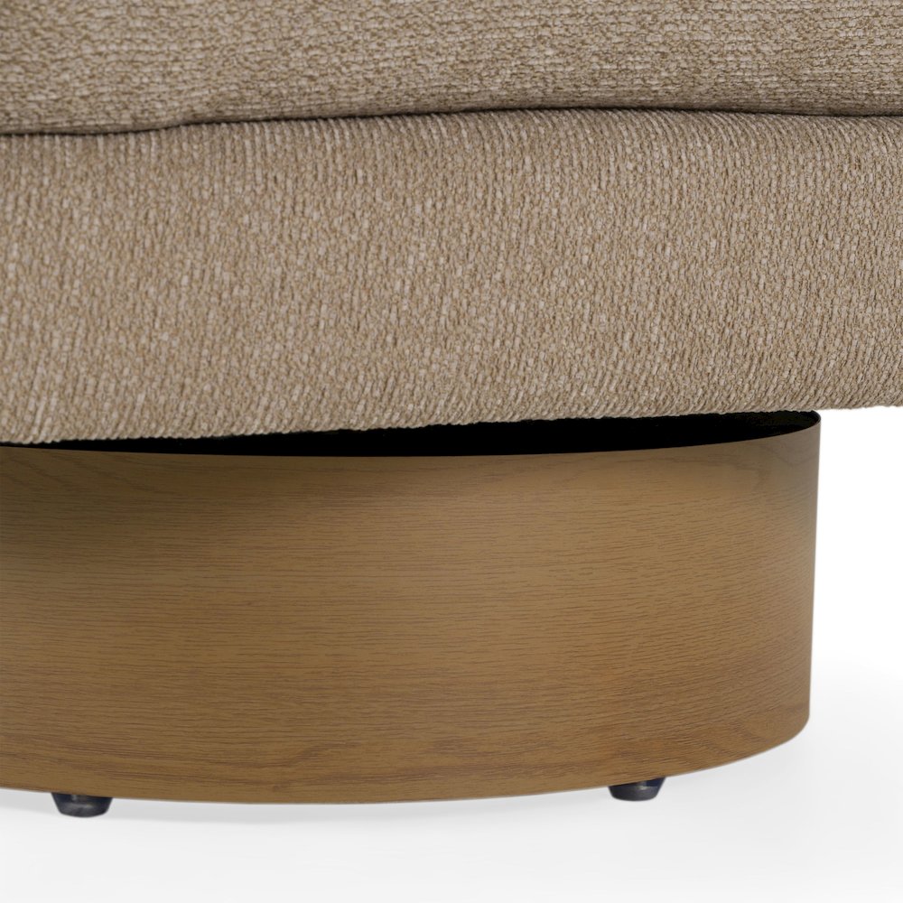Petito - Modern Beige Fabric Chestnut Accent Chair