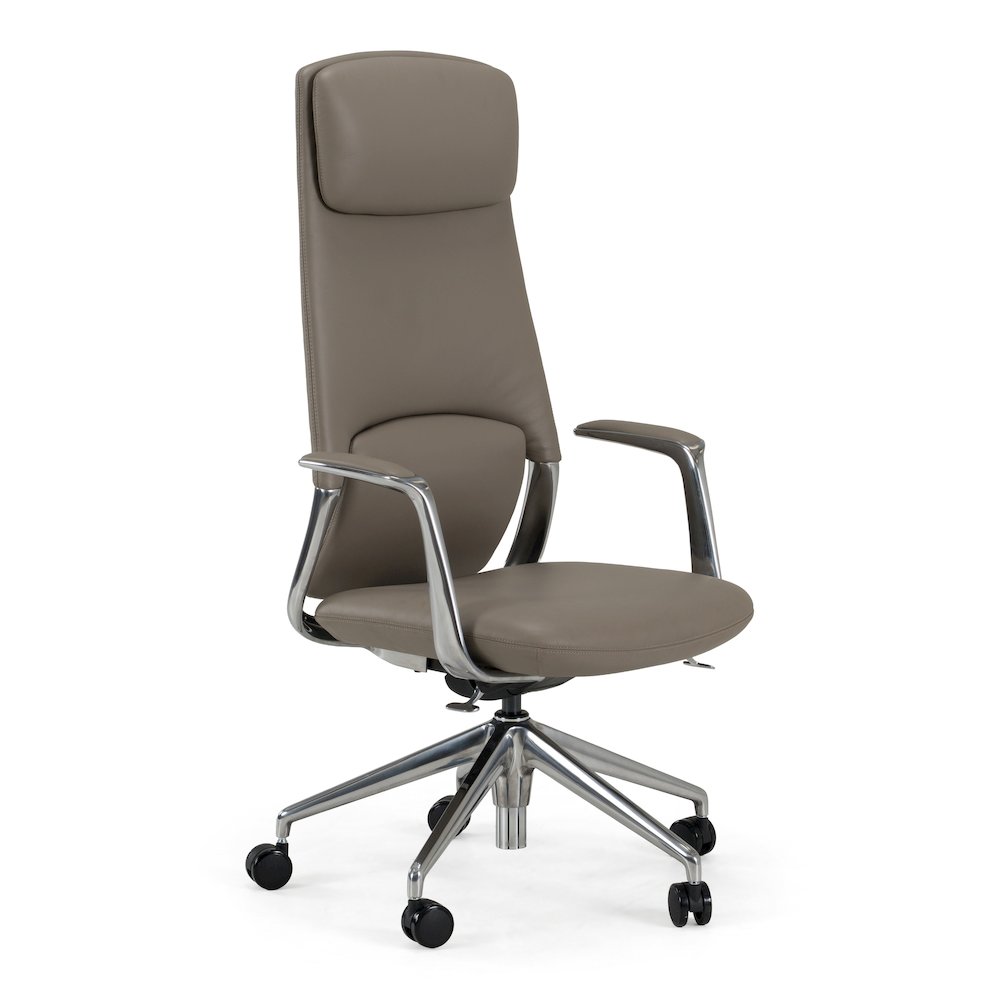 Pickard - Modern Grey Leather Executive Office Chair