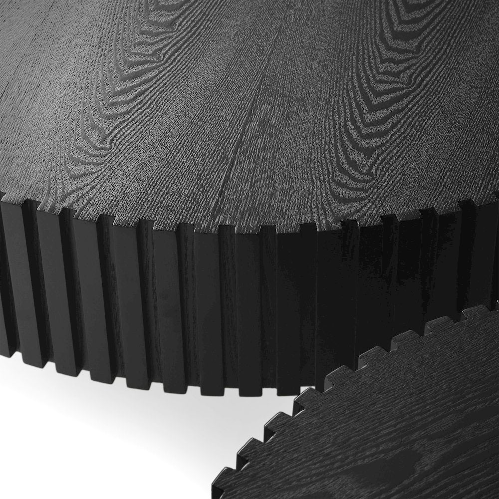 Pierre - Modern Black Ash Round Coffee Table Set