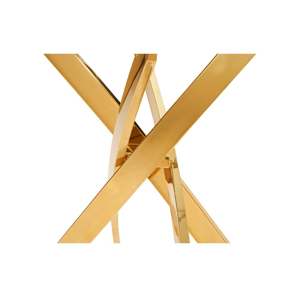 Modrest Pyrite Modern Glass and Gold Console Table