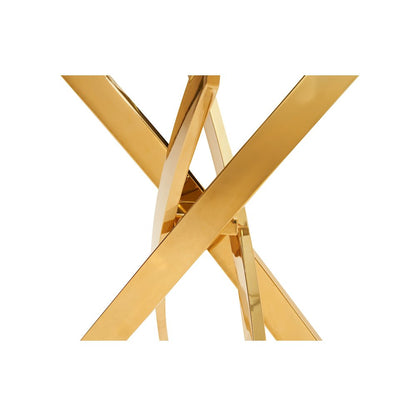 Modrest Pyrite Modern Glass and Gold Console Table