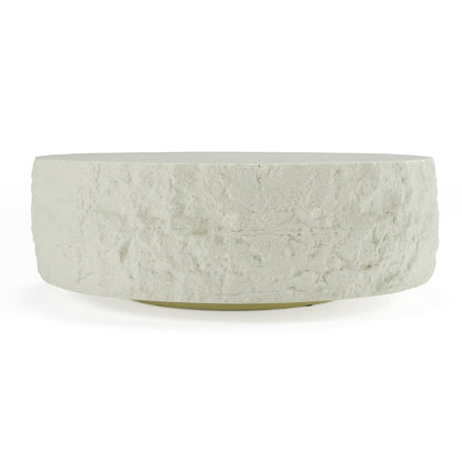 Modrest Quarry - Modern Off-White Round Coffee Table