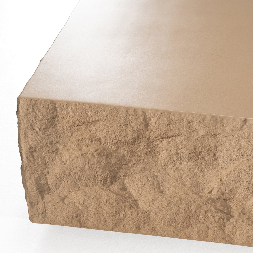Modrest Quarry - Modern Beige Square Coffee Table