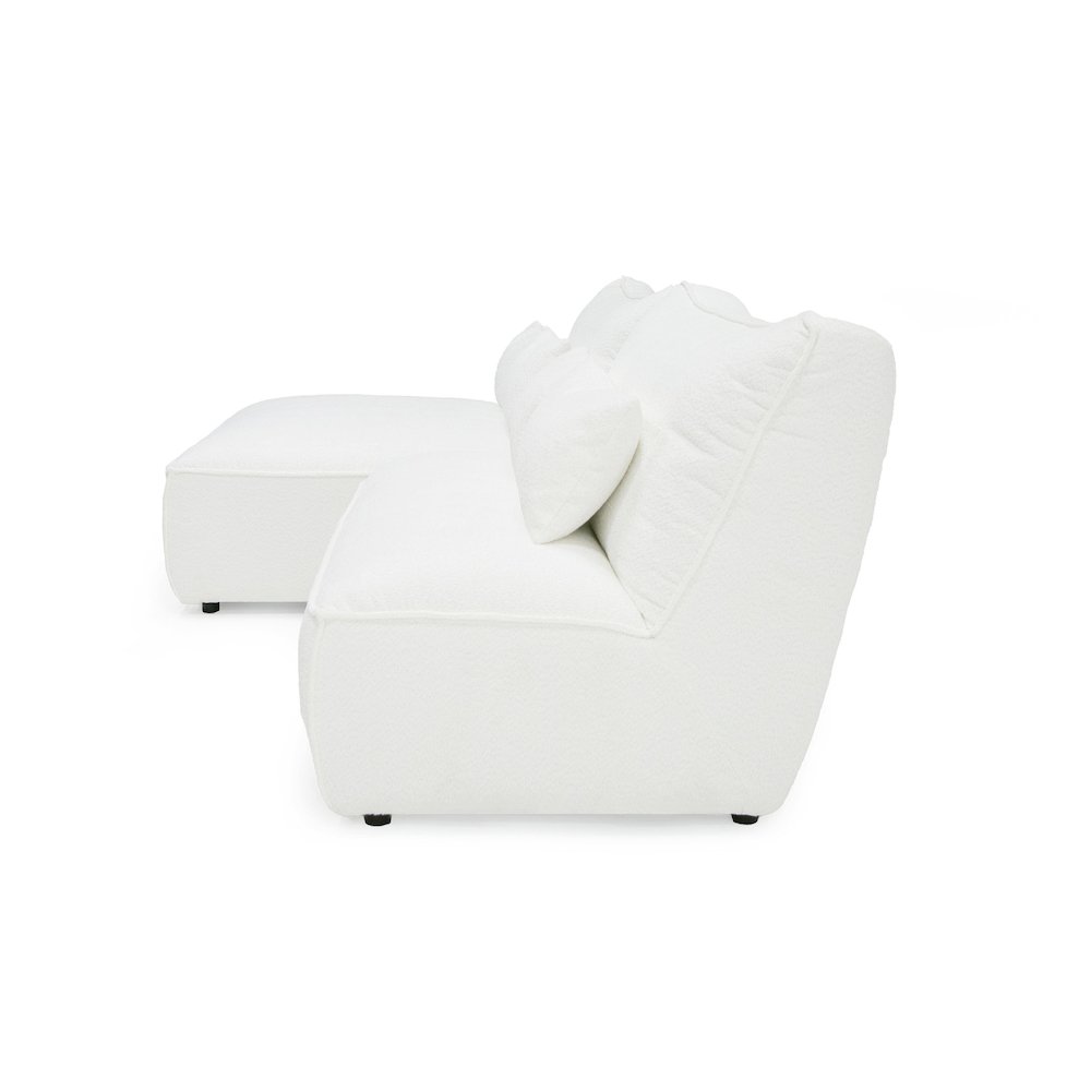 Divani Casa Racine - Modern White Fabric Modular Sectional Sofa