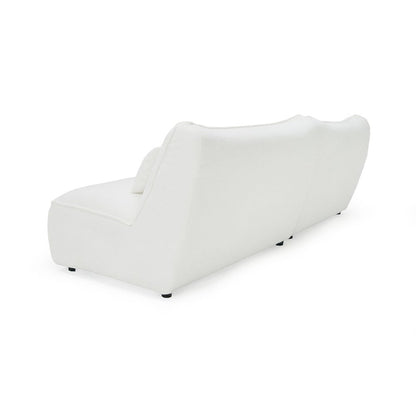 Divani Casa Racine - Modern White Fabric Modular Sectional Sofa