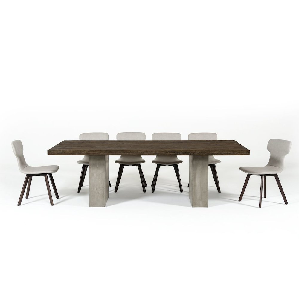 Modrest Renzo Modern Oak & Concrete 118" Dining Table