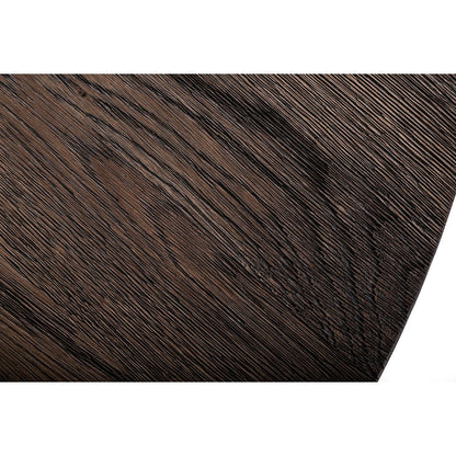 Modrest Renzo Modern Round Oak & Concrete Dining Table