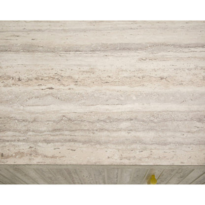 Nova Domus Roma - Modern Faux Travertine + Gold Dresser
