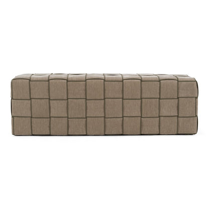 Rousey - Modern Taupe Fabric Bench