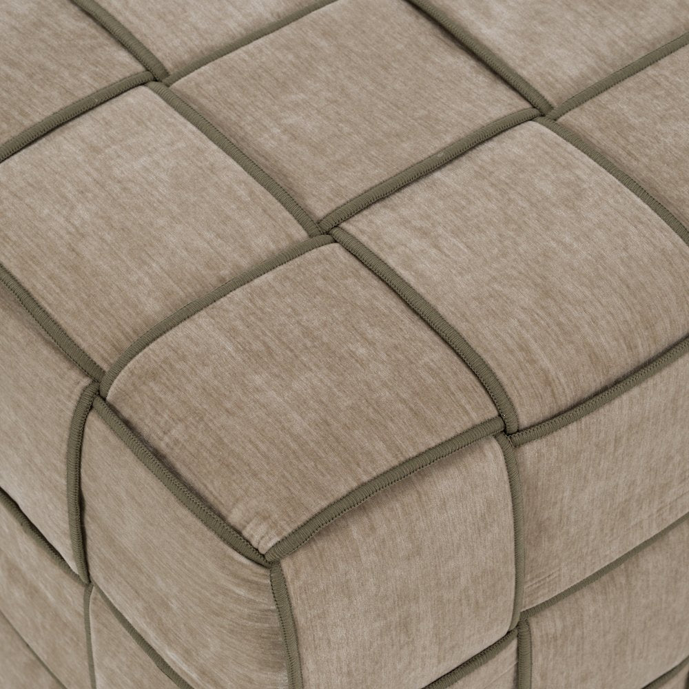 Rousey - Modern Taupe Fabric Bench