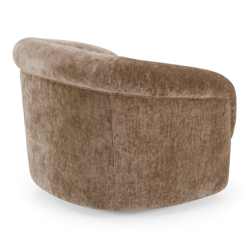 Sheth - Modern Brown Fabric Accent Chair