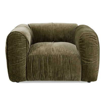 Siegal - Modern Olive Green Fabric Lounge Chair