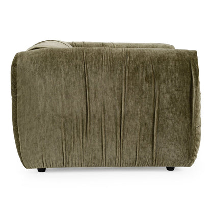 Siegal - Modern Olive Green Fabric Lounge Chair