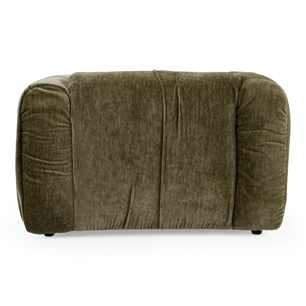 Siegal - Modern Olive Green Fabric Lounge Chair