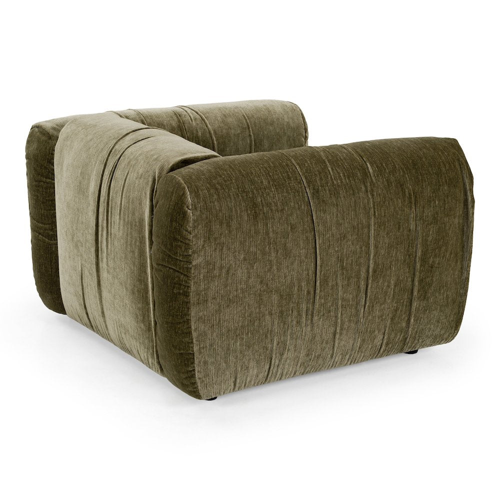 Siegal - Modern Olive Green Fabric Lounge Chair