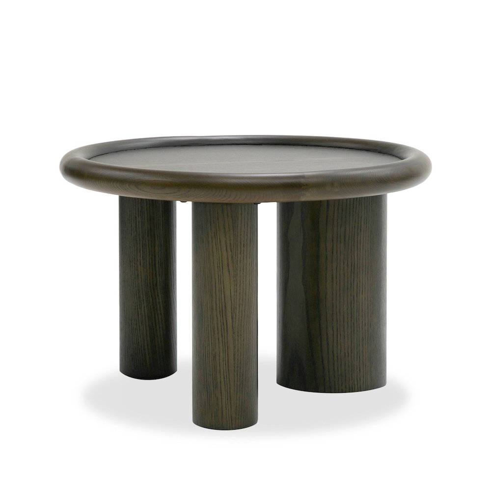 Strauss - Contemporary Brown Ash Round Nesting Table Set