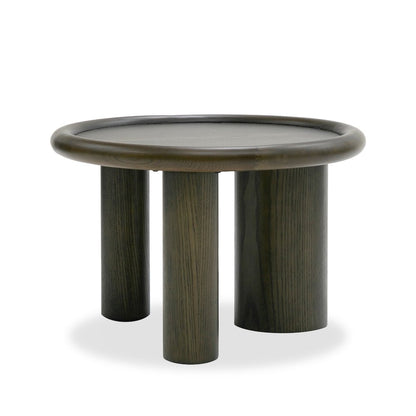 Strauss - Contemporary Brown Ash Round Nesting Table Set