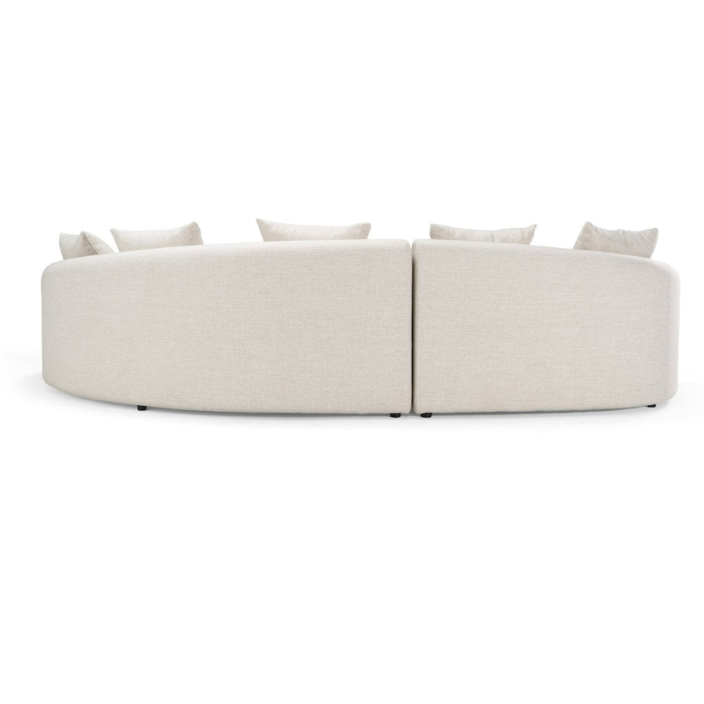 Renava Tabarca - Outdoor Beige Fabric Sectional Sofa