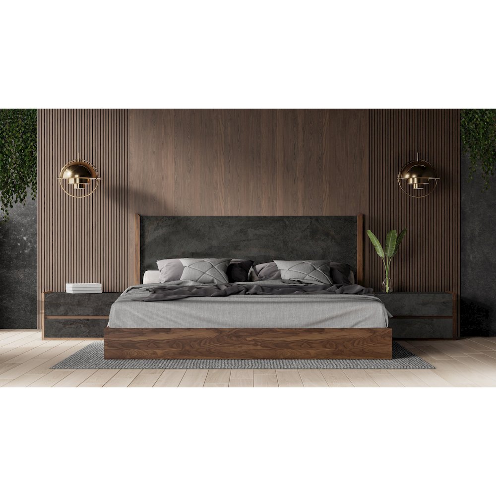 Nova Domus Rado Modern Walnut & Stucco Nightstand