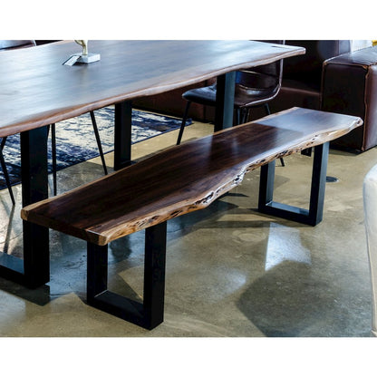 Modrest Taylor Modern Live Edge Wood Small 79" Dining Bench