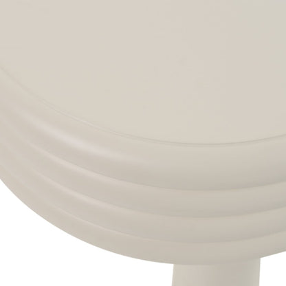 Modrest Townley - Contemporary White Round End Table