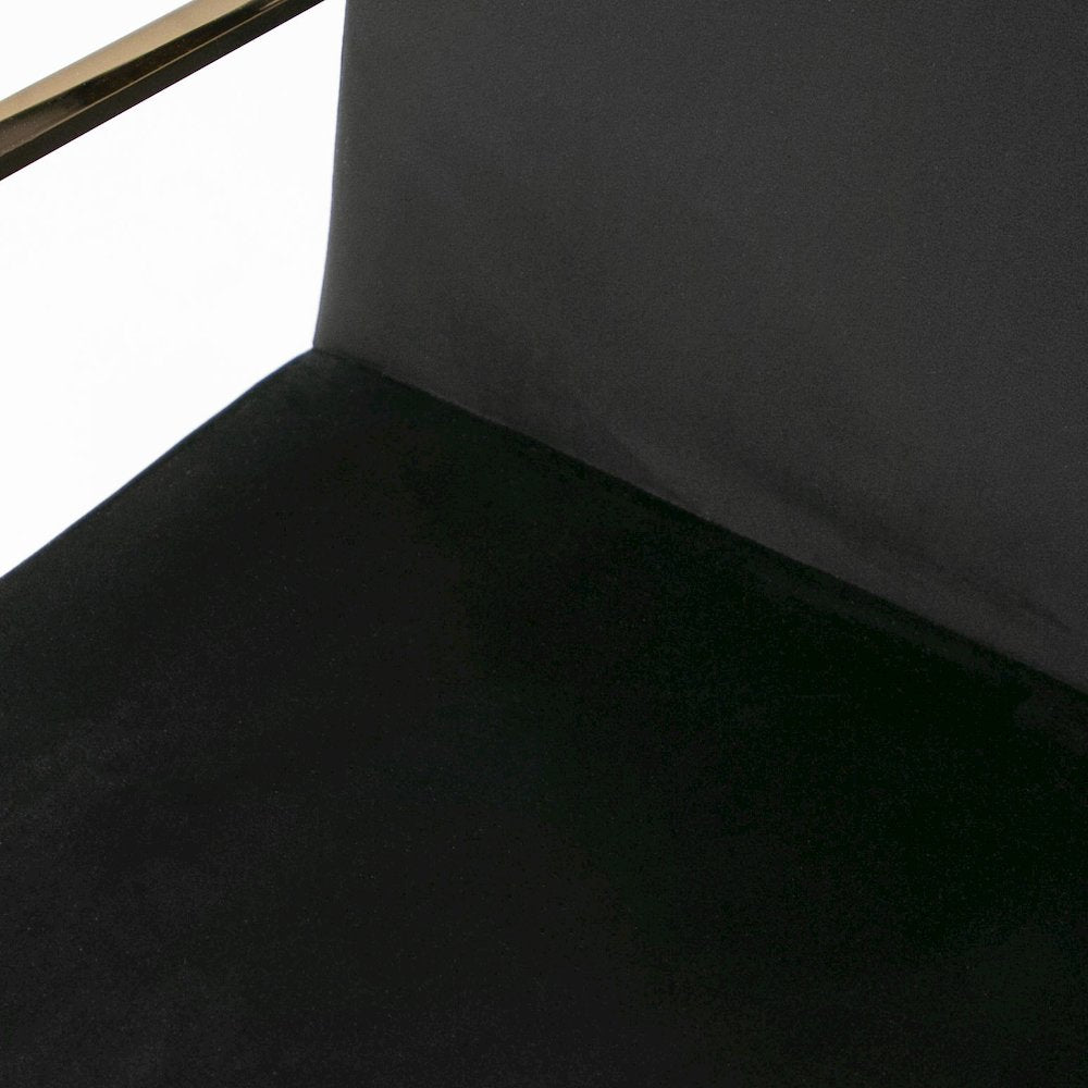 Modrest Trea - Modern Black Velvet & Rosegold Dining Chair