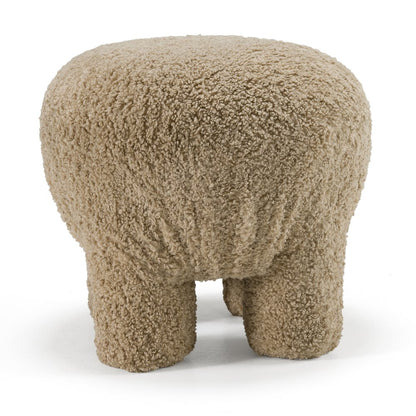 Divani Casa Trevor - Modern Tan Fabric Ottoman