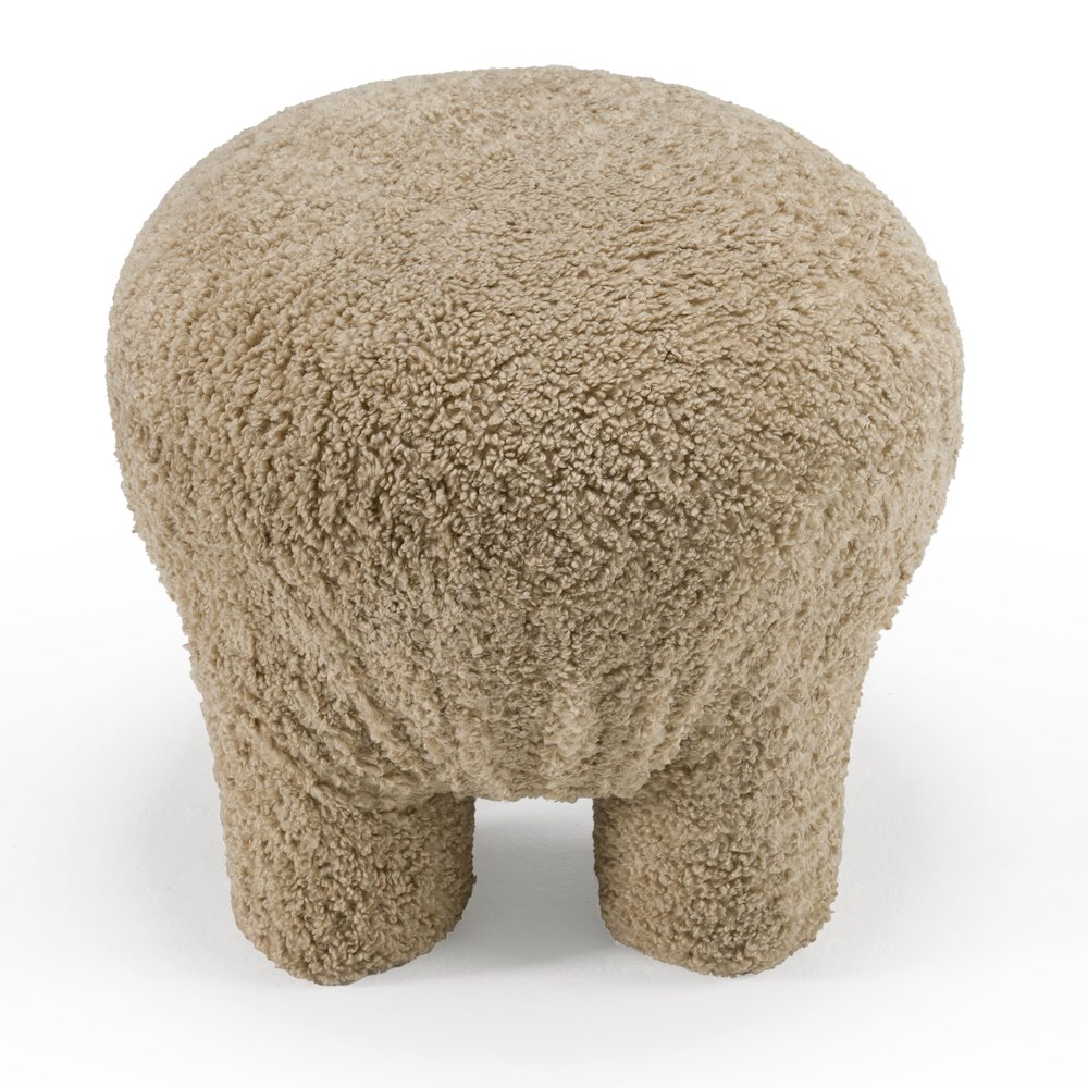 Divani Casa Trevor - Modern Tan Fabric Ottoman