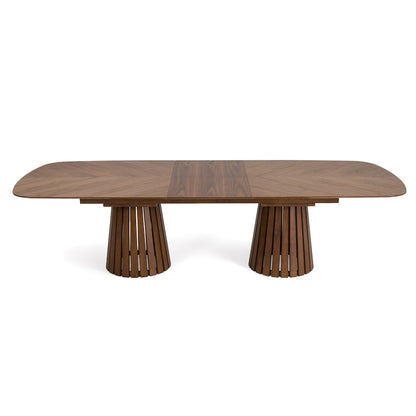 Modrest Truman - Mid-Century Modern Walnut Extendable Dining Table
