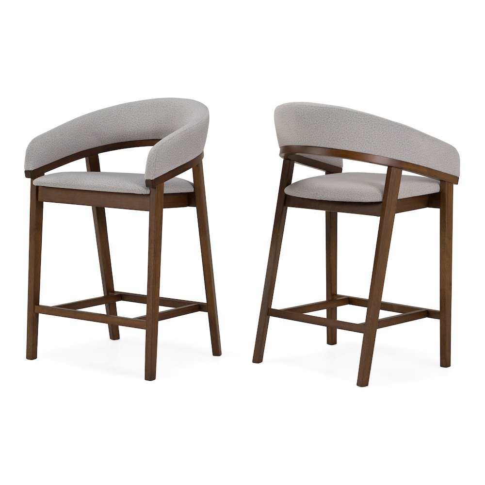 Truman - Mid-Century Modern Grey Walnut Counter Chair (Set of 2)