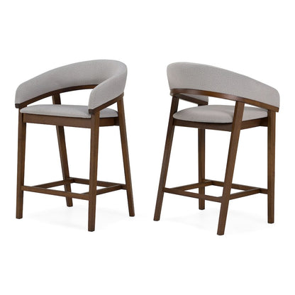 Truman - Mid-Century Modern Grey Walnut Counter Chair (Set of 2)