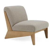 Vance - Modern Sand Fabric Wood Accent Chair