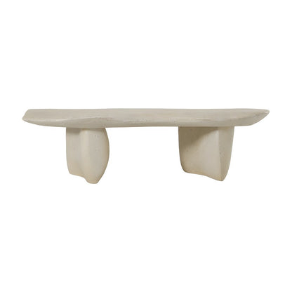 Fiberform Coffee Table with Free-Form Silhouette and Solid Base, Modern