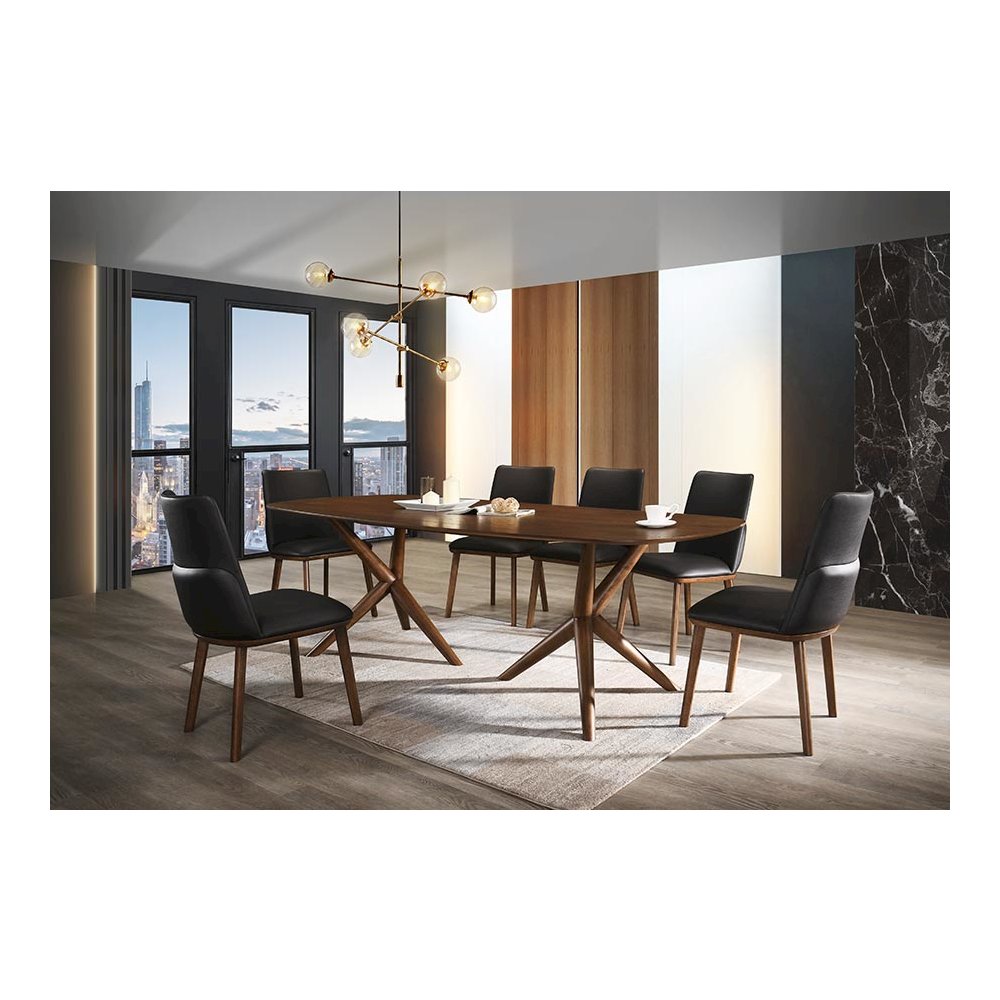 Modrest Utah - Modern Walnut Rectangular Dining Table