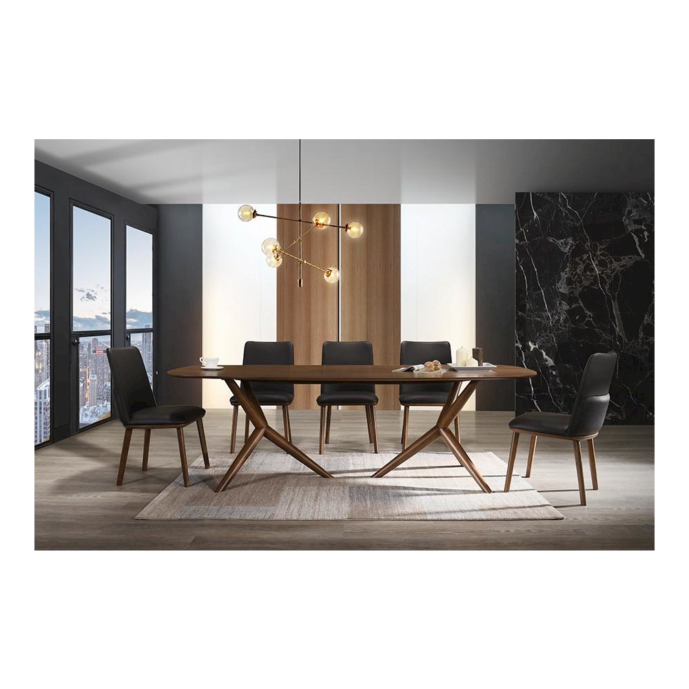 Modrest Utah - Modern Walnut Rectangular Dining Table