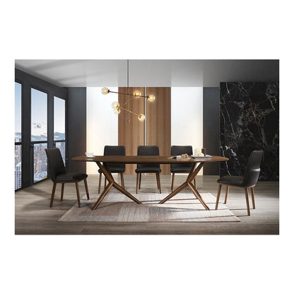 Modrest Utah - Modern Walnut Rectangular Dining Table