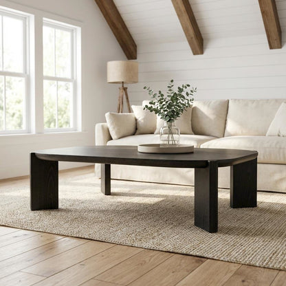 Brown Square Coffee Table with Solid and Manufactured Wood Top Durable Design