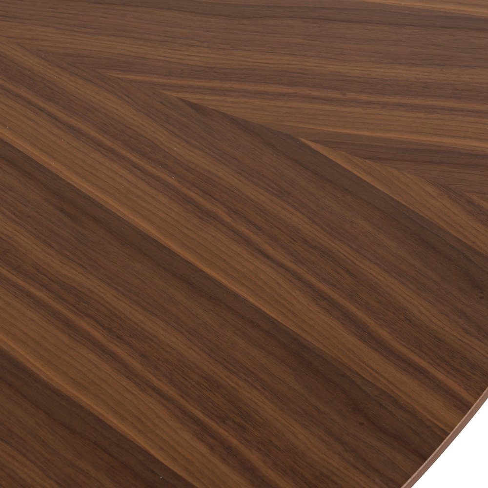 Modrest Weiss - Mid-Century Modern Walnut Round Dining Table