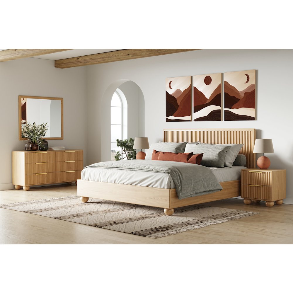 Modrest Winters - Modern Natural Oak Nightstand