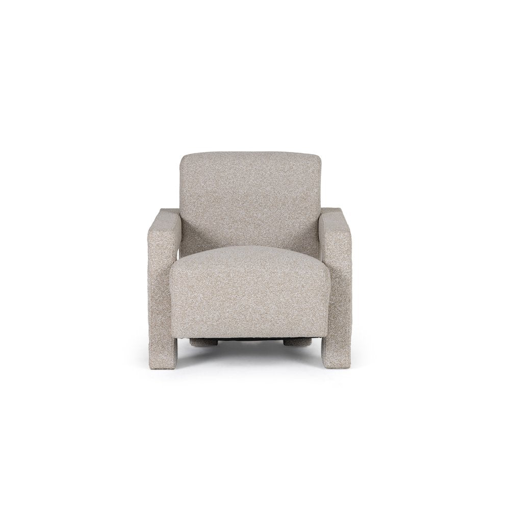 Modrest Wylie - Modern Beige Fabric Accent Chair