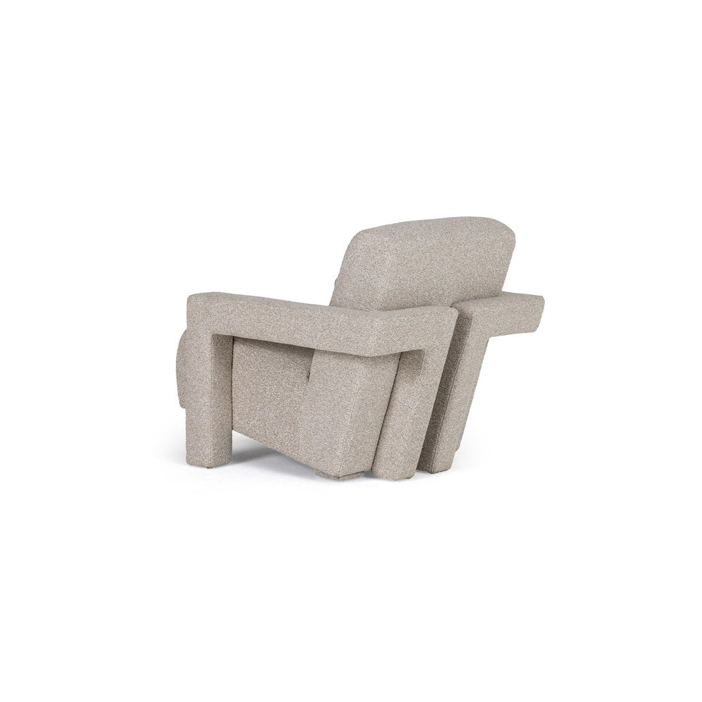 Modrest Wylie - Modern Beige Fabric Accent Chair