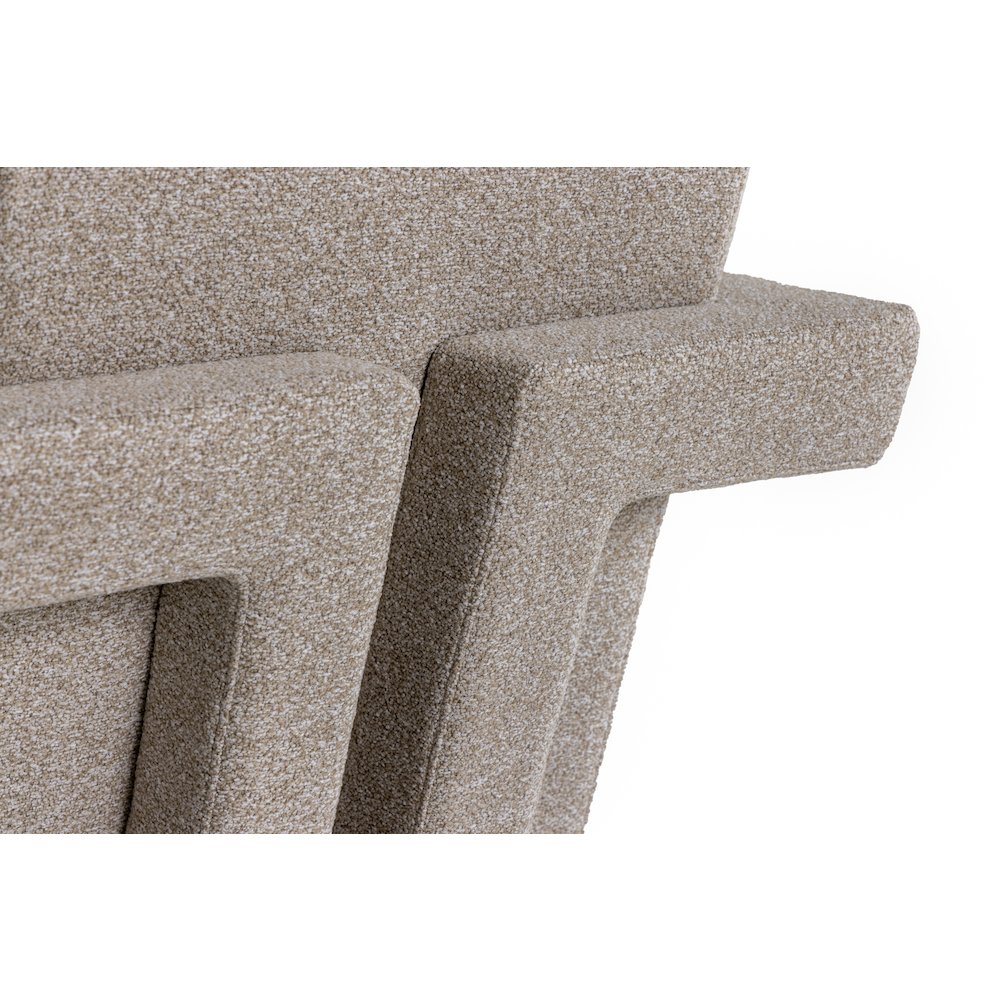 Modrest Wylie - Modern Beige Fabric Accent Chair