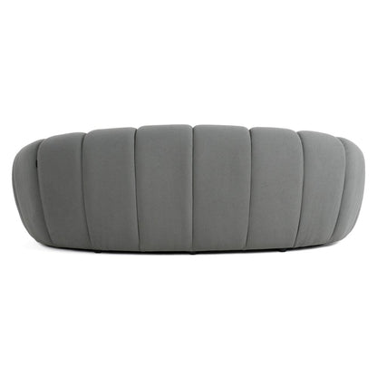Divani Casa Yolonda - Modern Curved Light Grey Fabric Loveseat