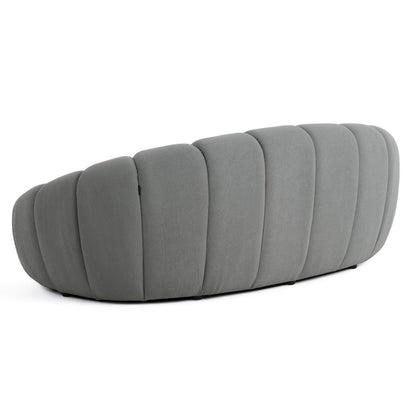 Divani Casa Yolonda - Modern Curved Light Grey Fabric Loveseat